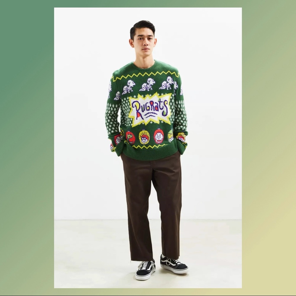 Green Rugrats Holiday Sweater